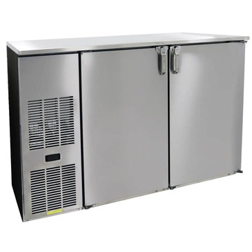 Glastender C1FB52 Silver 1 Solid Door Refrigerated Back Bar Storage Cabinet, 120 Volts