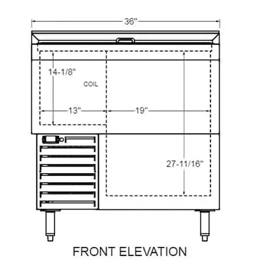 Glastender MF36-B2 Underbar Glass Froster