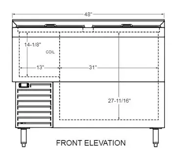 Glastender MF48-B Underbar Glass Froster