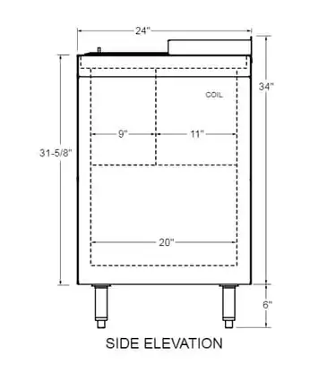 Glastender ST36-B Flat Top Bottle Cooler