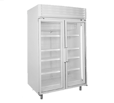 Global Refrigeration T50LGP 52'' 49.1 cu. ft. 2 Section Silver Glass Door Merchandiser Freezer