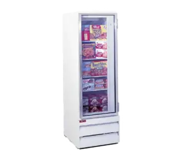 Howard-McCray GR88BM 103.75'' White 4 Section Swing Refrigerated Glass Door Merchandiser