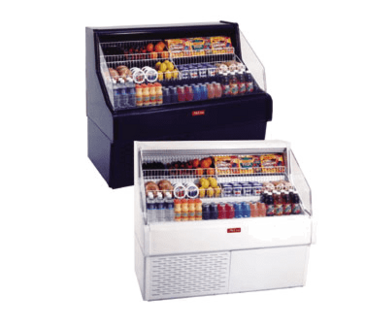 Howard-McCray R-OS30E-3C 39.00'' White Horizontal Air Curtain Open Display Merchandiser with 3 Shelves