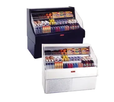 Howard-McCray R-OS30E-3C-B-LED 39.00'' Black Horizontal Air Curtain Open Display Merchandiser with 3 Shelves