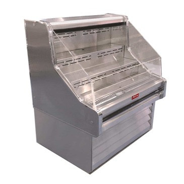 Howard-McCray SC-OS35E-3-S 39.00'' Stainless Steel Horizontal Air Curtain Open Display Merchandiser with 3 Shelves