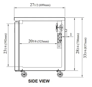 JURF-60-N J Series, 2-Section 59” Undercounter Dual-Temp Refrigerator/Freezer