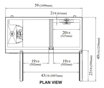 JURF-60-N J Series, 2-Section 59” Undercounter Dual-Temp Refrigerator/Freezer