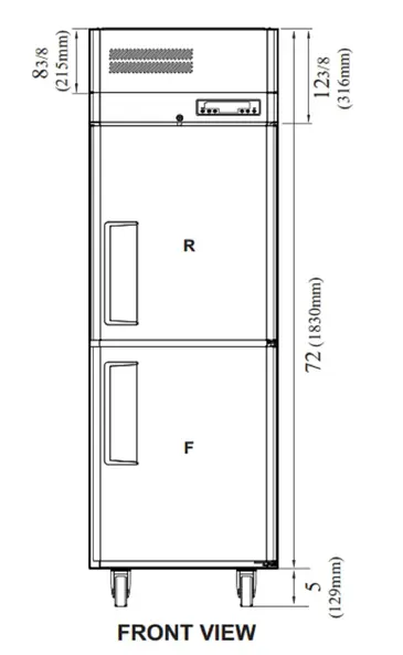 M3RF19-2-N 1-Section M3 Refrigerator & Freezer