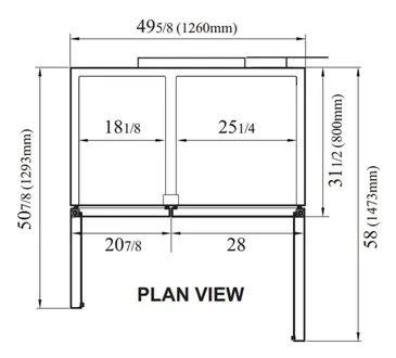 M3RF45-2-N 2-Section J Series Refrigerator & Freezer