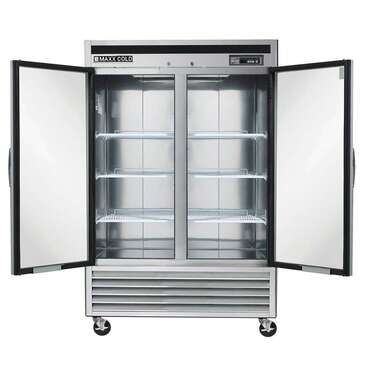 Maxx Cold MCF-49FDHC 54.00'' Bottom Mounted 2 Section Solid Door Reach-In Freezer