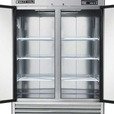 Maxx Cold MCR-49FDHC 54.00'' Bottom Mounted 2 Section Door Reach-In Refrigerator