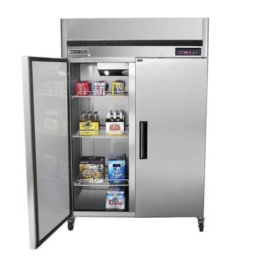 Maxx Cold MCRT-49FDHC 54.00'' Top Mounted 2 Section Door Reach-In Refrigerator