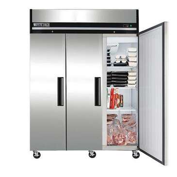 Maxx Cold MXCF-72FDHC 81.00'' Top Mounted 3 Section Solid Door Reach-In Freezer