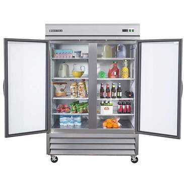 Maxx Cold MXCR-49GDHC 55.30'' Bottom Mounted 2 Section Door Reach-In Refrigerator