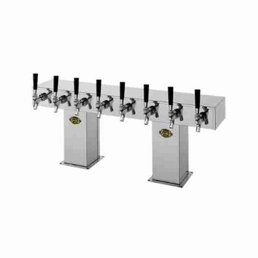 Perlick Corporation 4006-24B Bridge Tee Draft Beer Tower, Countertop, Glycol-Cooled - 71-11/16"W x 12-15/16"H