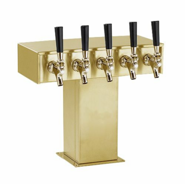 Perlick Corporation 4006-5BTF4 Tee Draft Beer Tower, Countertop, Glycol-Cooled - 14-5/8"W x 16-11/16"H