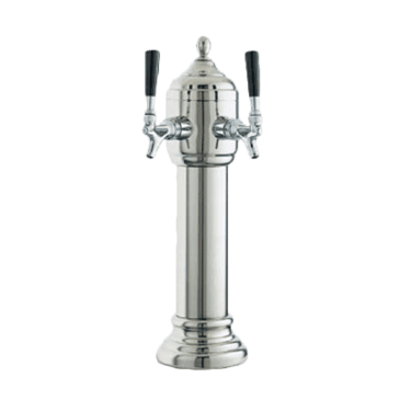 Perlick Corporation 4053PC2B Napoli Draft Beer Tower, Countertop, Glycol-Cooled - 5-1/2" Diameter X 19-3/4"H