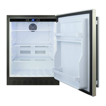 Summit Commercial AL55 23.50'' 1 Section Undercounter Refrigerator with 1 Right Hinged Solid Door and Front Breathing Compressor