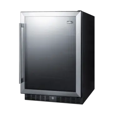 Summit Commercial AL57G 23.63'' 1 Section Undercounter Refrigerator with 1 Right Hinged Glass Door and Front Breathing Compressor