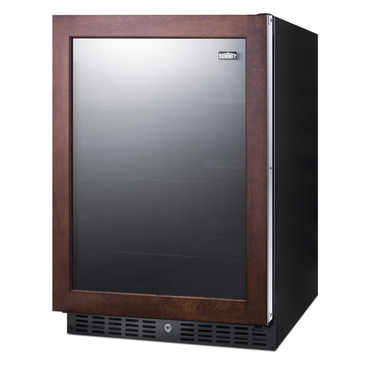 Summit Commercial AL57GPNR 23.63'' Black 1 Section Swing Refrigerated Glass Door Merchandiser