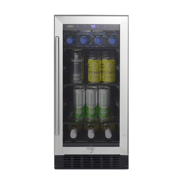 Summit Commercial ALBV15 14.75'' Black 1 Section Swing Refrigerated Glass Door Merchandiser