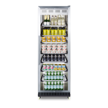 Summit Commercial SCR1401RI 23.63'' Black 1 Section Swing Refrigerated Glass Door Merchandiser