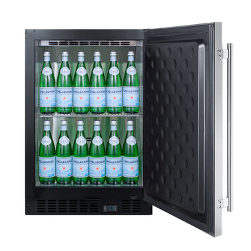 Summit Commercial SCR610BLSD 23.63'' 1 Section Undercounter Refrigerator with 1 Right Hinged Solid Door and Front Breathing Compressor