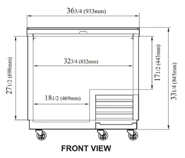 TBC-36SB-GF-N Glass Chiller & Froster