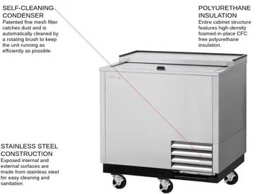 Turbo Air TBC-36SD-GF-N Super Deluxe Glass Chiller & Froster