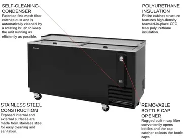 TBC-65SB-N6 Bottle Cooler