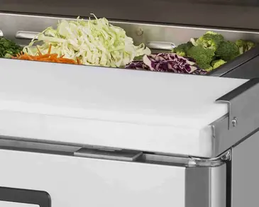 Turbo Air JST-36-N 35.38'' 1 Door Counter Height Refrigerated Sandwich / Salad Prep Table with Standard Top