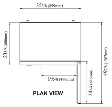 Turbo Air JUF-36S-N 35.38'' 1 Section Undercounter Freezer with 1 Right Hinged Solid Door and Front Breathing Compressor