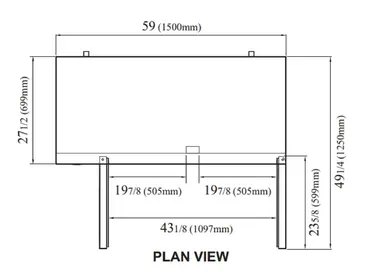 Turbo Air JUR-60-N6 59'' 2 Section Undercounter Refrigerator with 2 Left/Right Hinged Solid Doors and Front Breathing Compressor