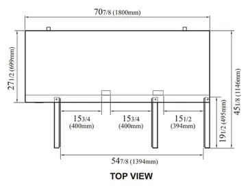 Turbo Air JUR-72-G-N 70.88'' 3 Section Undercounter Refrigerator with 3 Left/Right Hinged Glass Doors and Side / Rear Breathing Compressor