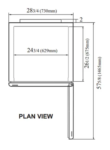 Turbo Air M3R24-1-N 28.75'' 21.6 cu. ft. Top Mounted 1 Section Solid Door Reach-In Refrigerator