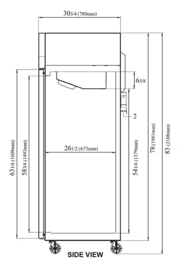 Turbo Air M3R24-1-N 28.75'' 21.6 cu. ft. Top Mounted 1 Section Solid Door Reach-In Refrigerator