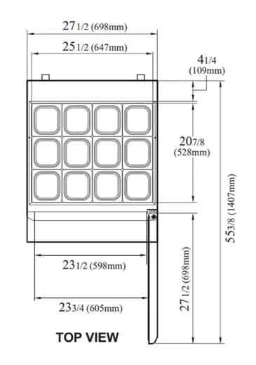 Turbo Air MST-28-12-N 27.5'' 2 Door Counter Height Mega Top Refrigerated Sandwich / Salad Prep Table