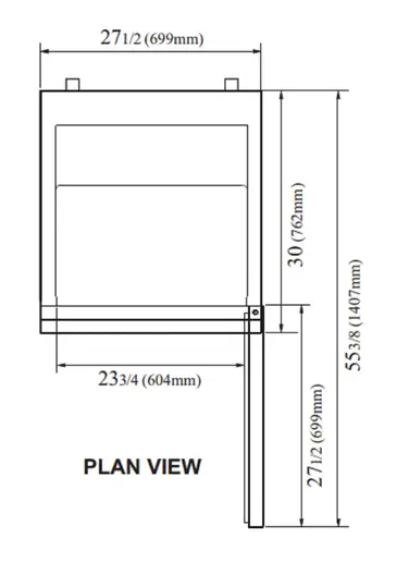 Turbo Air MUR-28-N 27.5'' 1 Section Undercounter Refrigerator with 1 Right Hinged Solid Door and Side / Rear Breathing Compressor