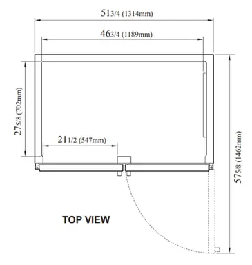 Turbo Air PRO-50-4R-G-N 51.75'' 48.7 cu. ft. Top Mounted 2 Section Glass Half Door Reach-In Refrigerator