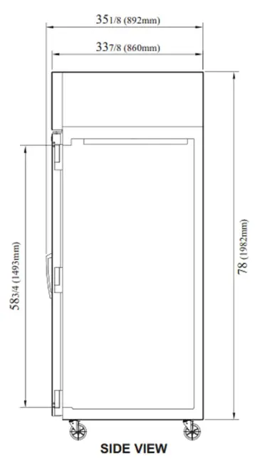 Turbo Air PRO-50R-G-N 51.75'' 48.7 cu. ft. Top Mounted 2 Section Glass Door Reach-In Refrigerator