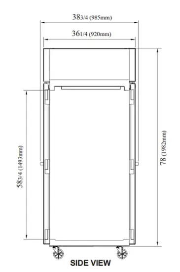 Turbo Air PRO-50R-PT-N 51.75'' 50.64 cu. ft. 2 Section Solid Door Pass-Thru Refrigerator