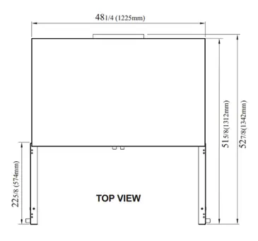 Turbo Air PUR-48-G-N 48.25'' 2 Section Undercounter Refrigerator with 2 Left/Right Hinged Glass Doors and Side / Rear Breathing Compressor