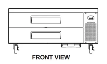 Turbo Air TCBE-52SDR-N 52.5" 2 Drawer Refrigerated Chef Base with Insulated Top - 115 Volts