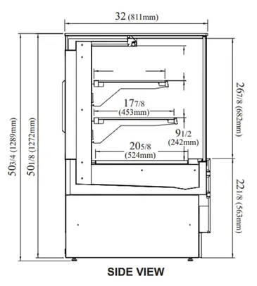 Turbo Air TCGB-72UF-W(B)-N Display Case