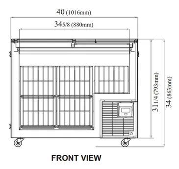 Turbo Air TFS-11F-N Top Open Island Freezer