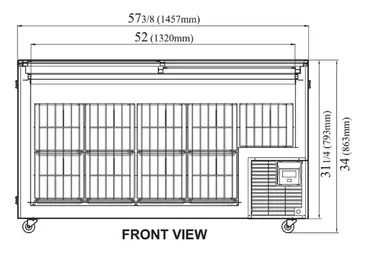 Turbo Air TFS-20F-N Top Open Island Freezer