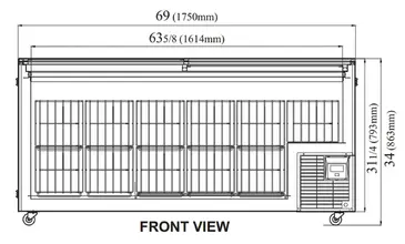 Turbo Air TFS-25F-N Top Open Island Freezer