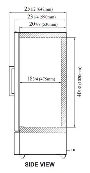 Turbo Air TGF-10SD-N 25.75'' 7.92 cu. ft. 1 Section White Glass Door Merchandiser Freezer