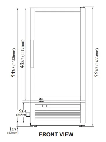 Turbo Air TGF-10SD-N 25.75'' 7.92 cu. ft. 1 Section White Glass Door Merchandiser Freezer