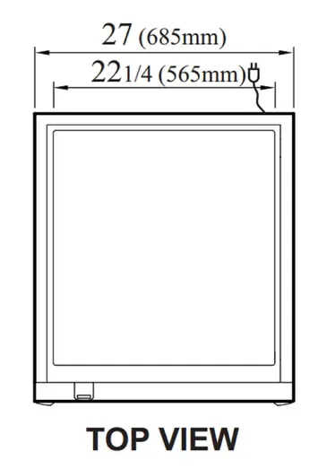 Turbo Air TGF-23SDH-N 27'' 17.94 cu. ft. 1 Section White Glass Door Merchandiser Freezer